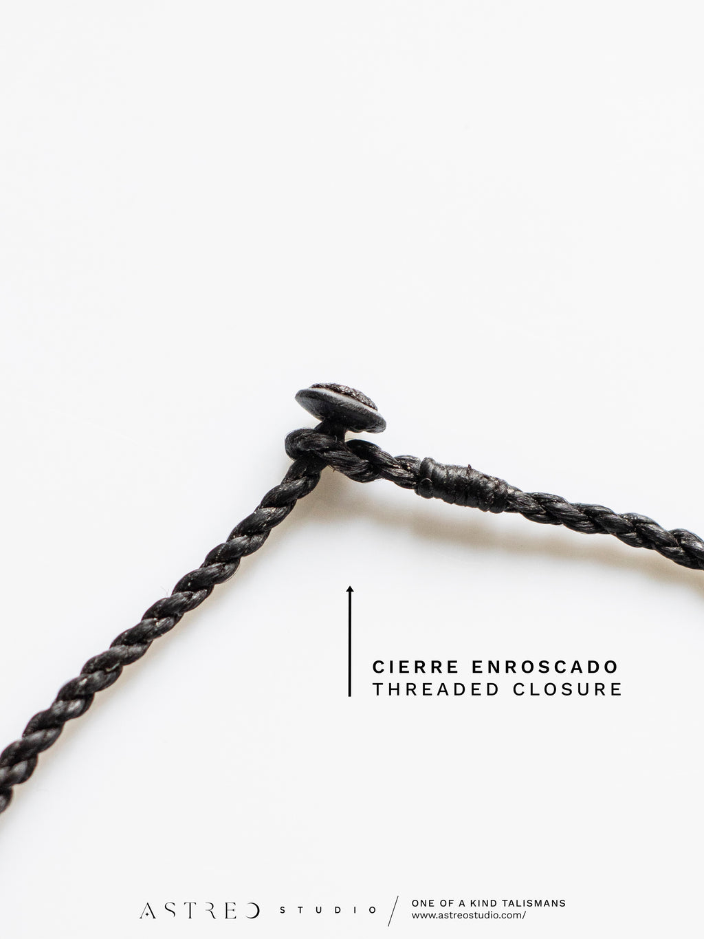 Collar Macrame Obsidiana Caoba y Turmalina Negra