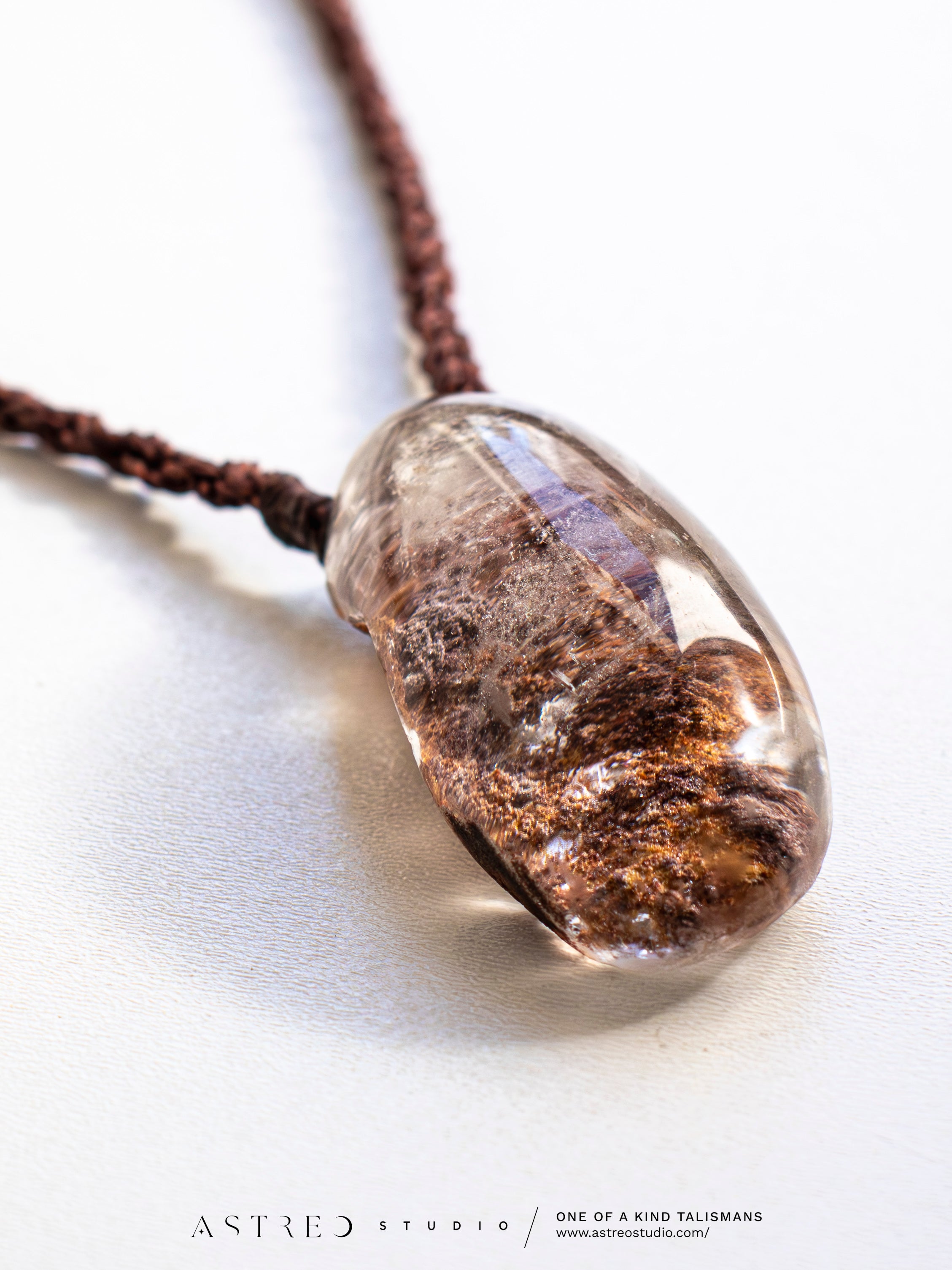 Collar Macrame Cuarzo Maestro III: Chamánico