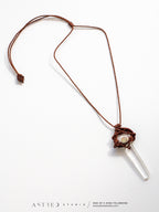 Macrame Necklace Master Quartz I: Lemurian Wand