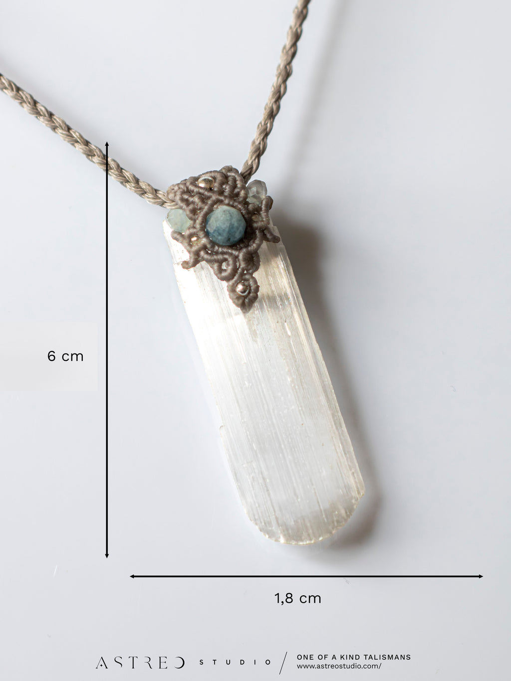 Macramé Labradoriet Ketting XL 