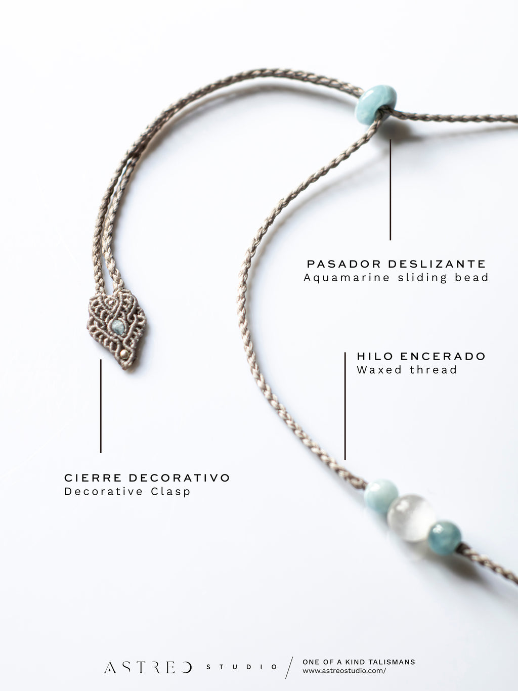 Macramé Labradoriet Ketting XL 