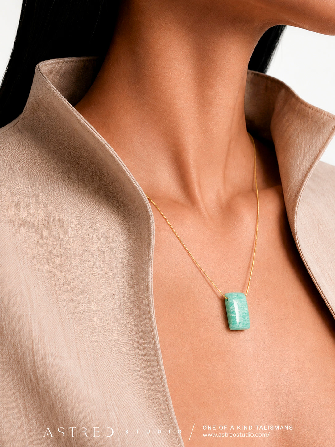 Collar Cadena con Amazonita