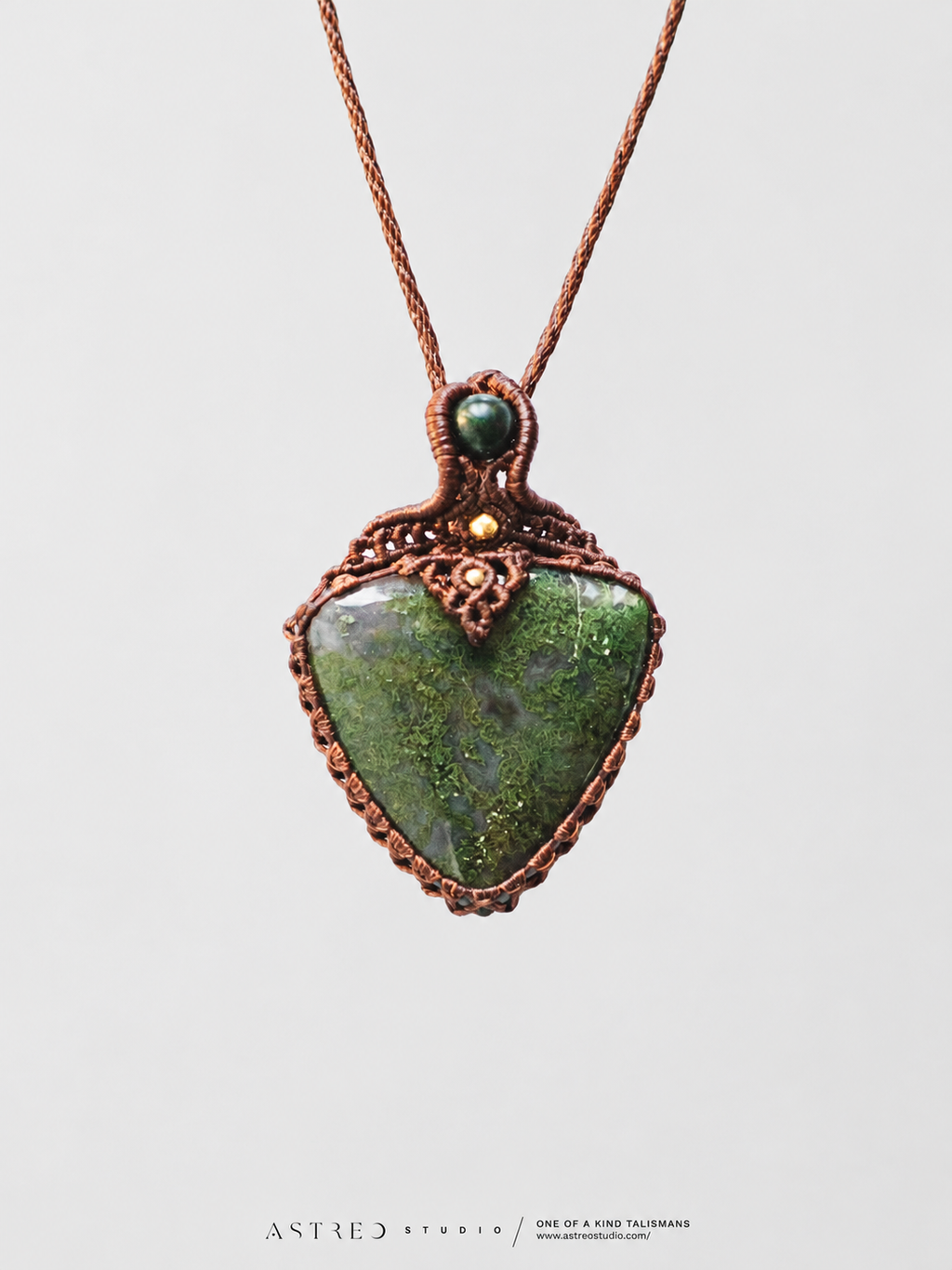 Mosagaat macramé ketting 