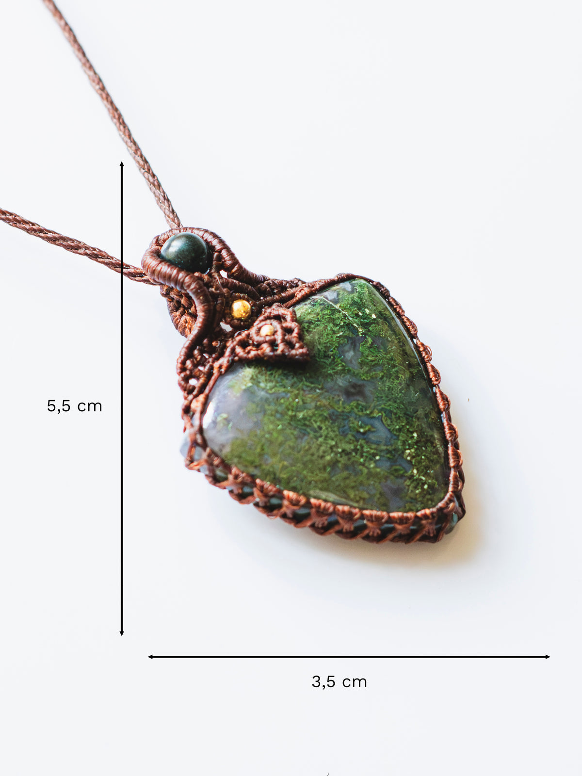 Mosagaat macramé ketting 