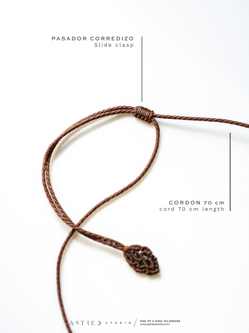 Mosagaat macramé ketting 