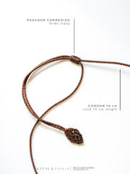 Mosagaat macramé ketting 