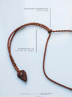 Macrame Necklace Master Quartz VI: Ghost with Amazonites.