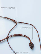 Macramé ketting Master Quartz VI: Ghost met Amazonieten.