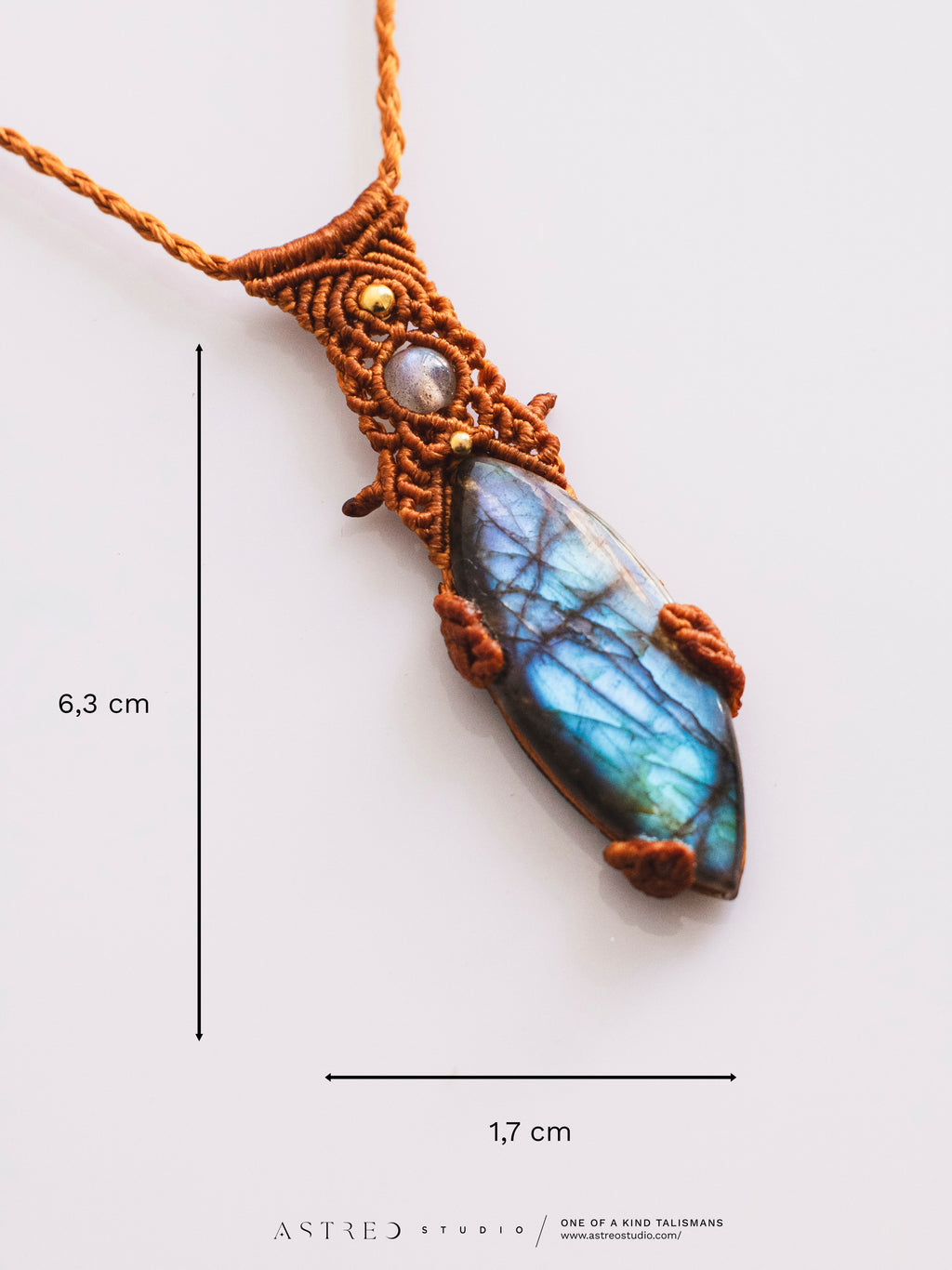 Labradoriet Macramé Ketting 