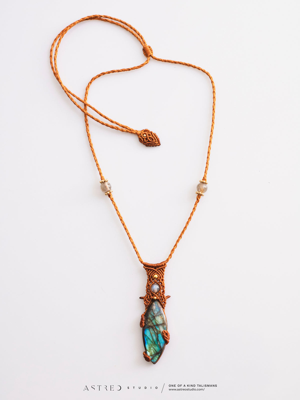 Labradoriet Macramé Ketting 