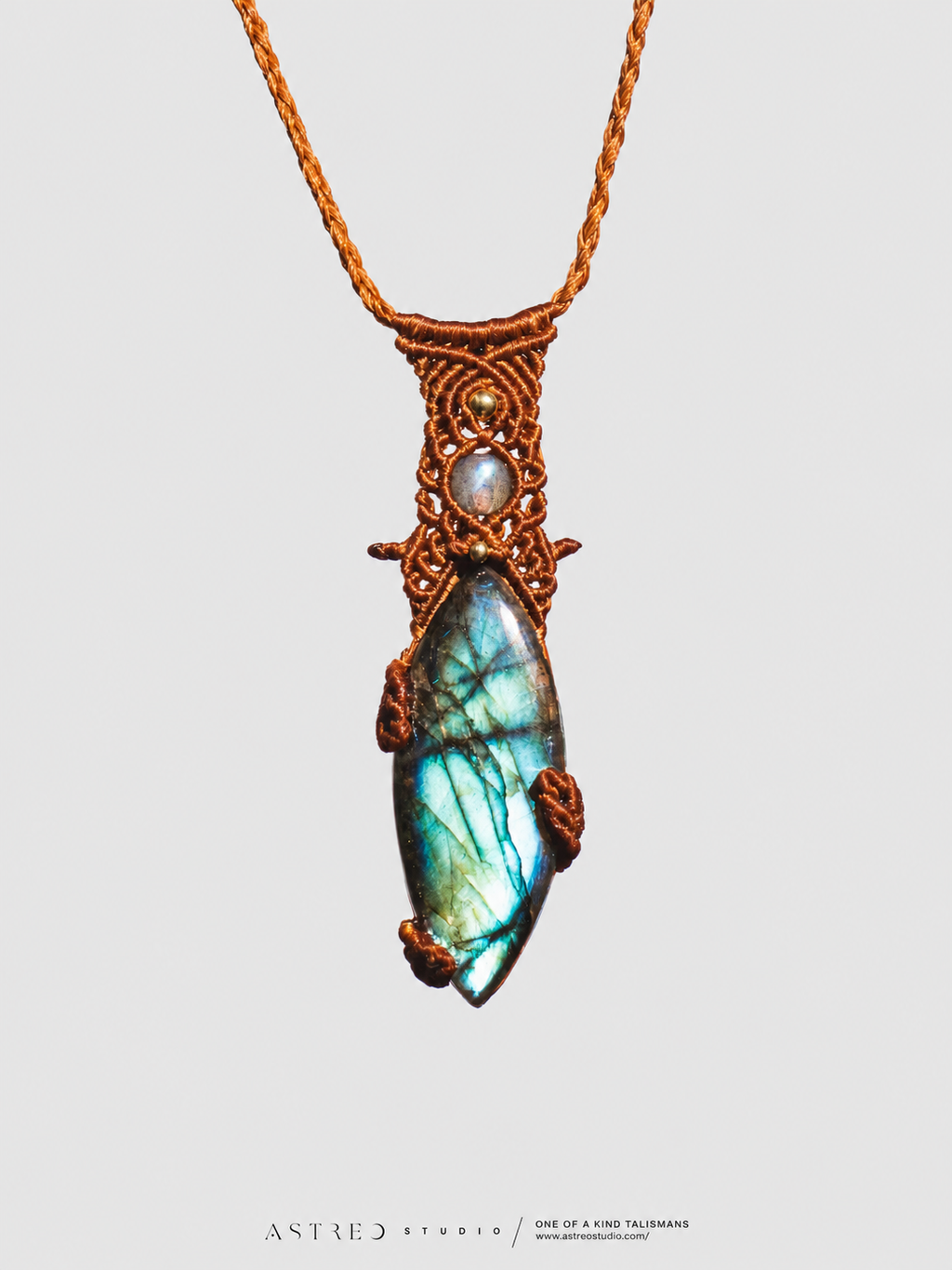 Labradoriet Macramé Ketting 