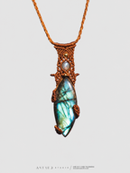 Labradoriet Macramé Ketting 