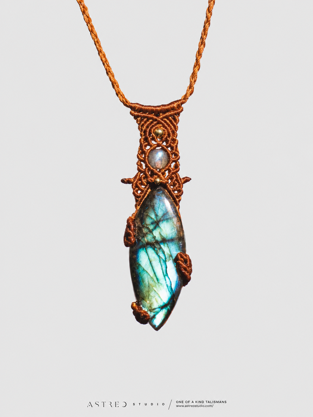 Labradoriet Macramé Ketting 