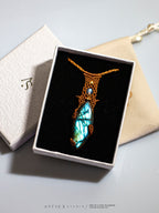 Labradoriet Macramé Ketting 