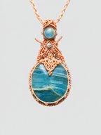 Collar Macrame Onix Cielo