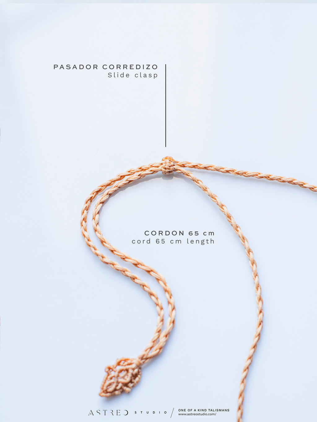 Collar Macrame Onix Cielo