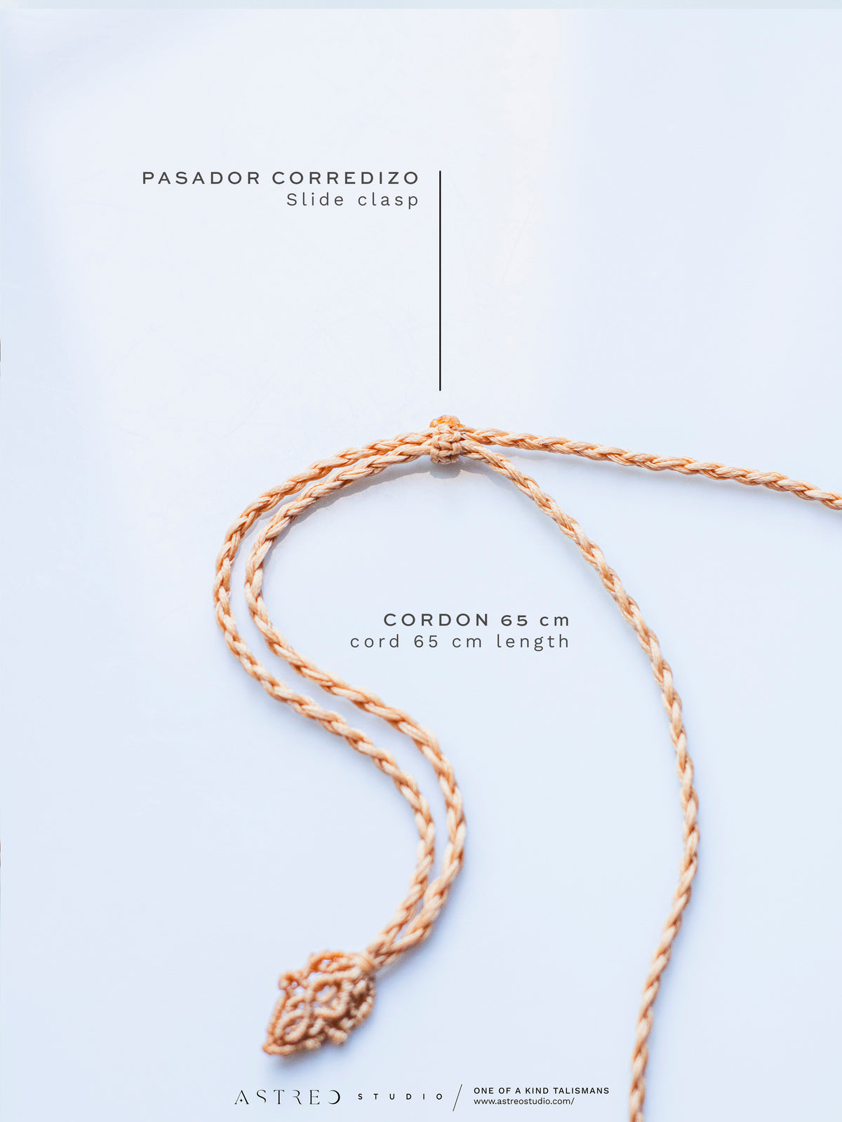 Collar Macrame Onix Cielo