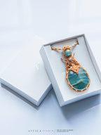Collar Macrame Onix Cielo
