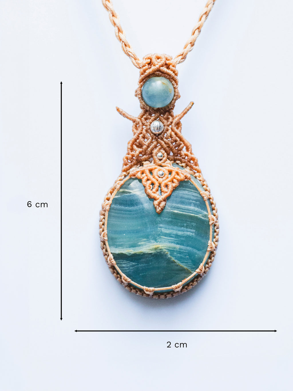 Collar Macrame Onix Cielo