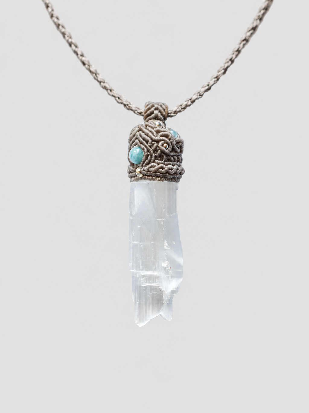 Macrame Labradorite Necklace XL 