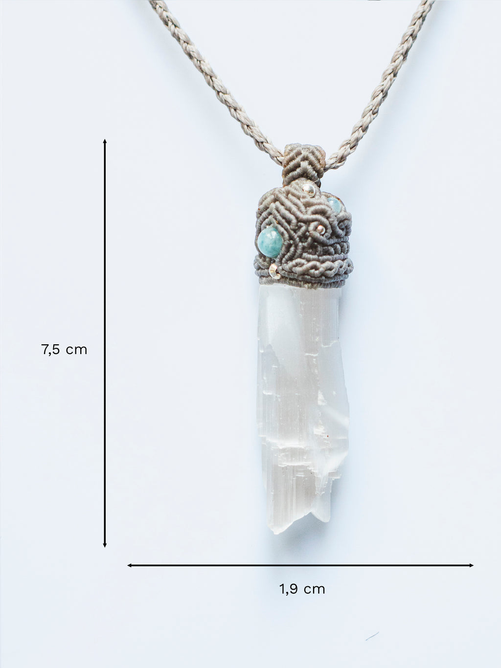 Macrame Labradorite Necklace XL 
