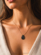 Zwarte Toermalijn Macramé Ketting 