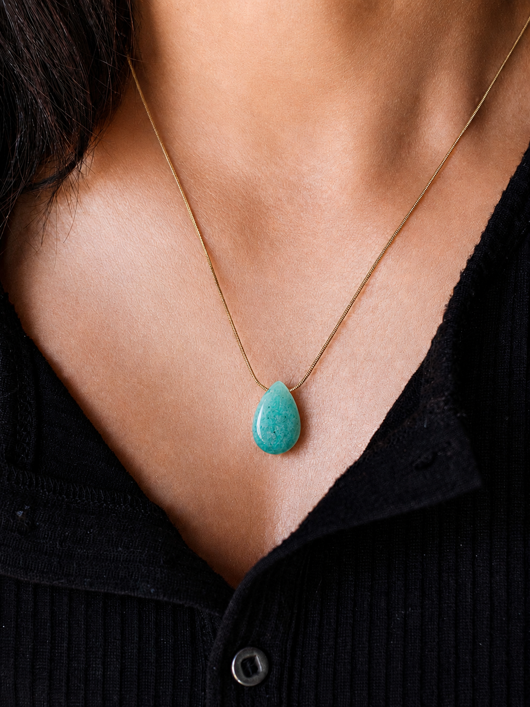 Collar Cadena con Amazonita
