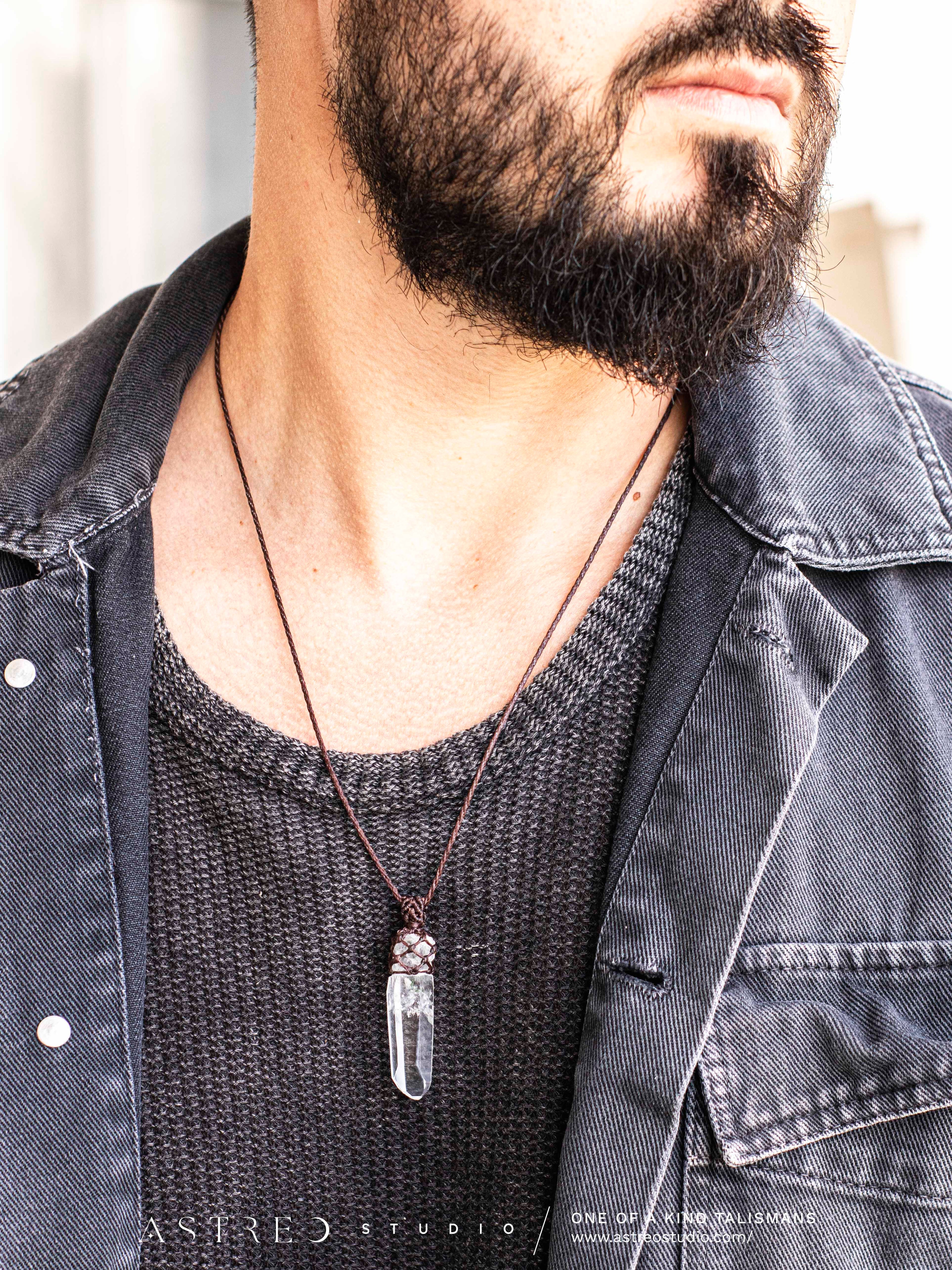 Collar Basico Macrame Cuarzos Surtidos