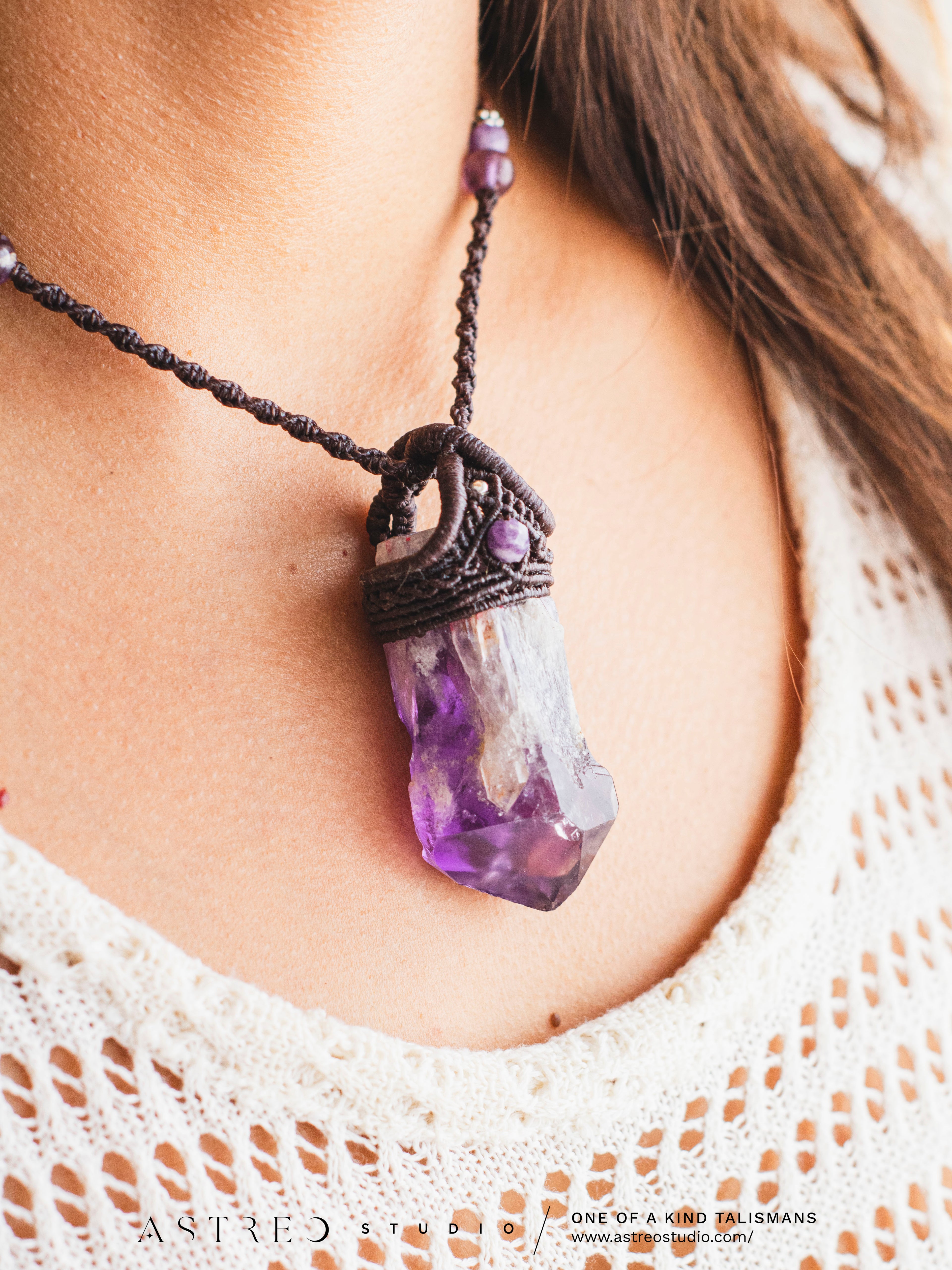 Collar Macrame Amatista