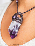 Amethyst Macrame Necklace 