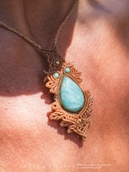 Amazonite Macramé Necklace 