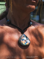 Macrame Labradorite Necklace XL 