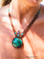 Macrame Chrysocolla Choker 