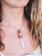 Black Tourmaline Macrame Necklace 