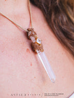 Black Tourmaline Macrame Necklace 