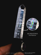 Macrame and Leather Necklace with A+++ Lemurian Quartz and Star Ruby