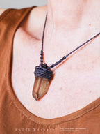 Smoky Quartz Macrame Necklace