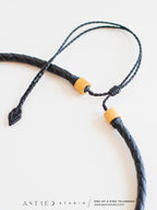 Amethist bloem leren ketting 