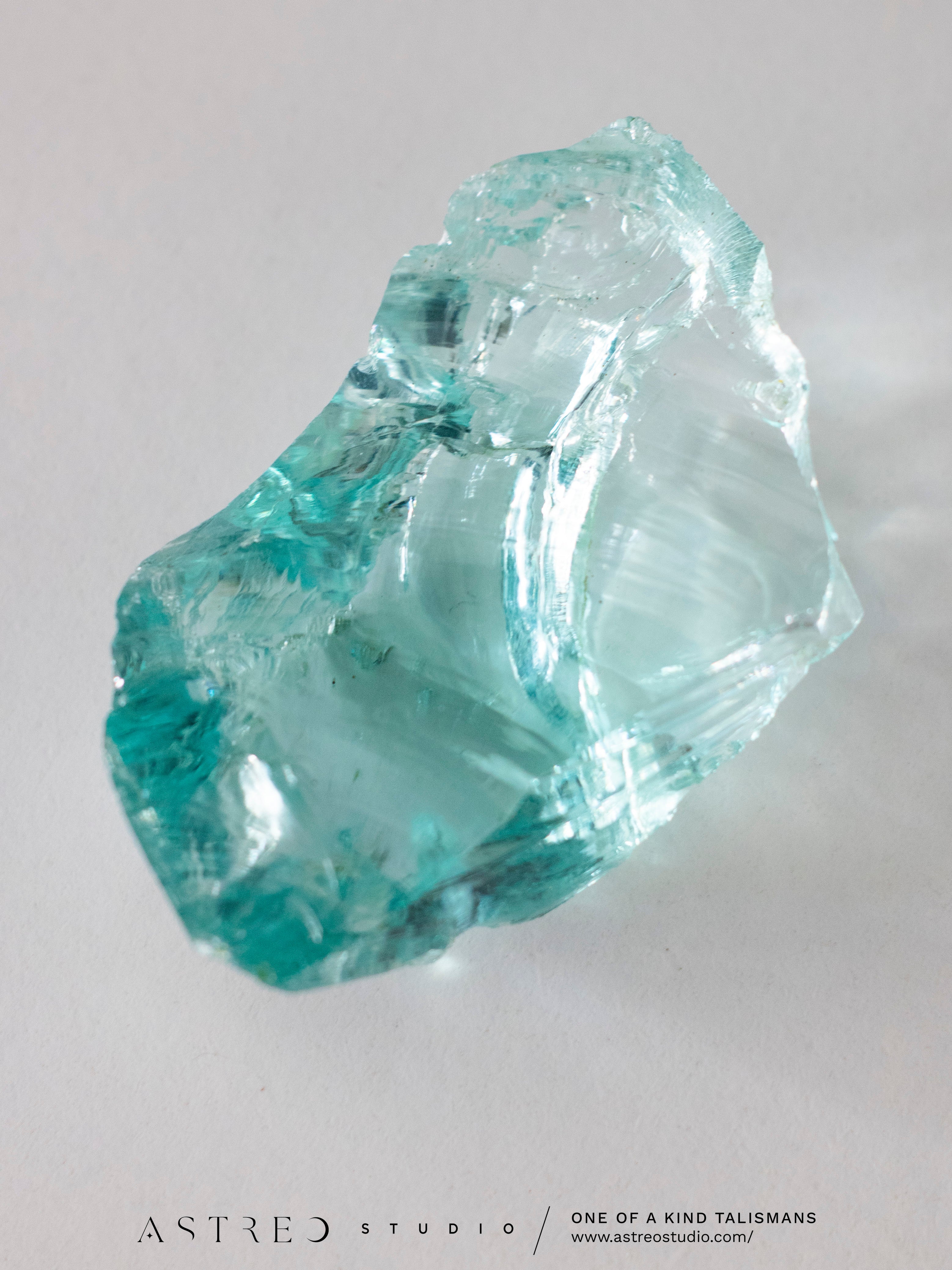 Cristal Monoatómico Andara Aguamarina - 5º Chakra