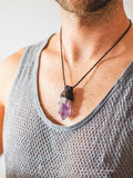 Amethyst Macrame Necklace 
