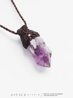 Amethyst Macrame Necklace 