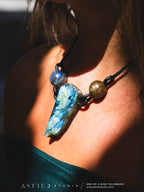 Macramé Labradoriet Ketting XL 