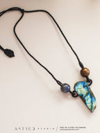 Macramé Labradoriet Ketting XL 