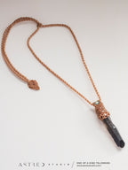 Collar Macrame Cuarzo Ahumado y Labradorita