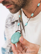 Amazoniet Macramé Ketting 