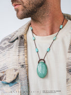 Amazoniet Macramé Ketting 