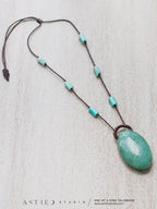 Amazoniet Macramé Ketting 