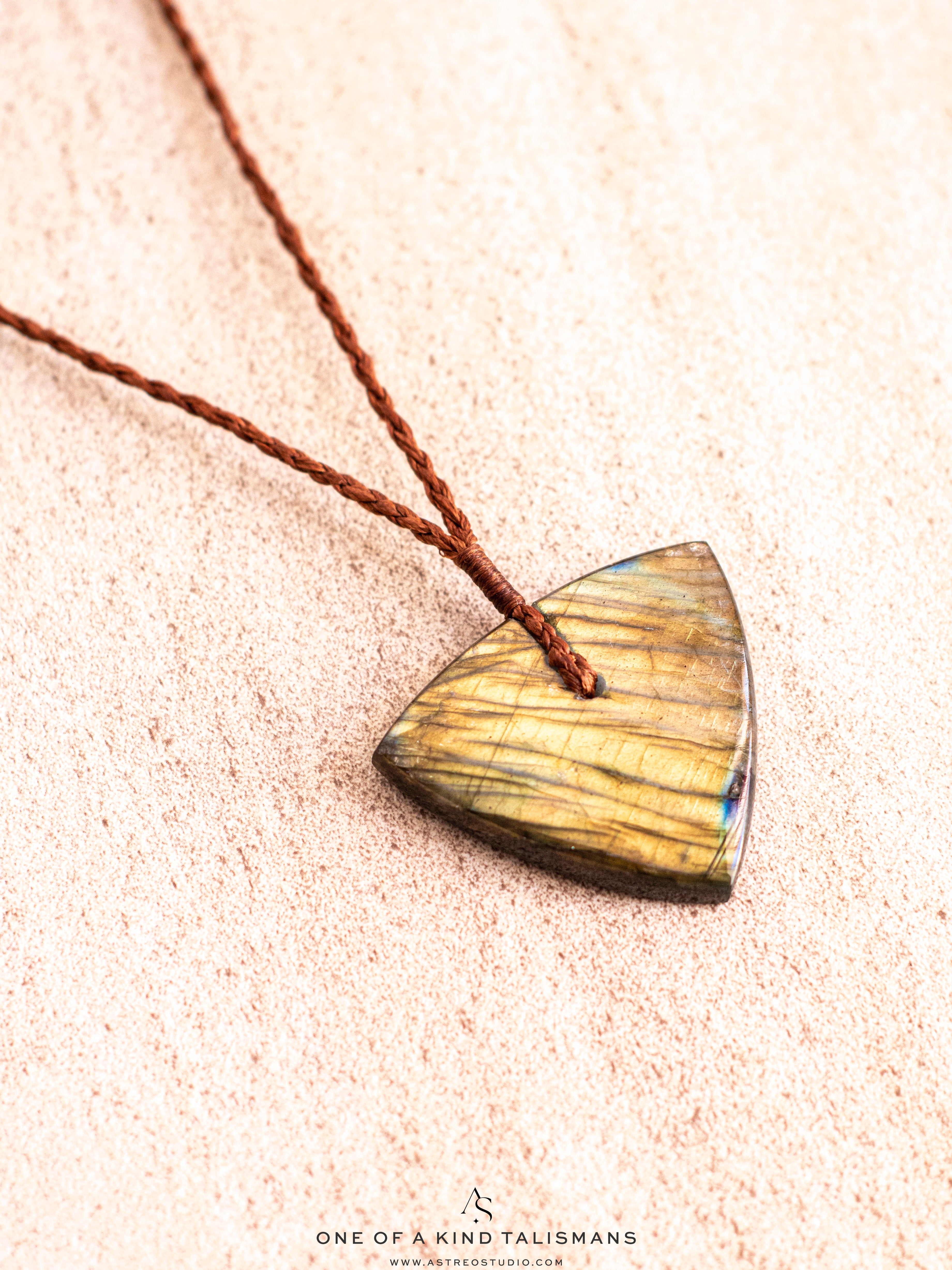 Macrame Labradorite Necklace XL 