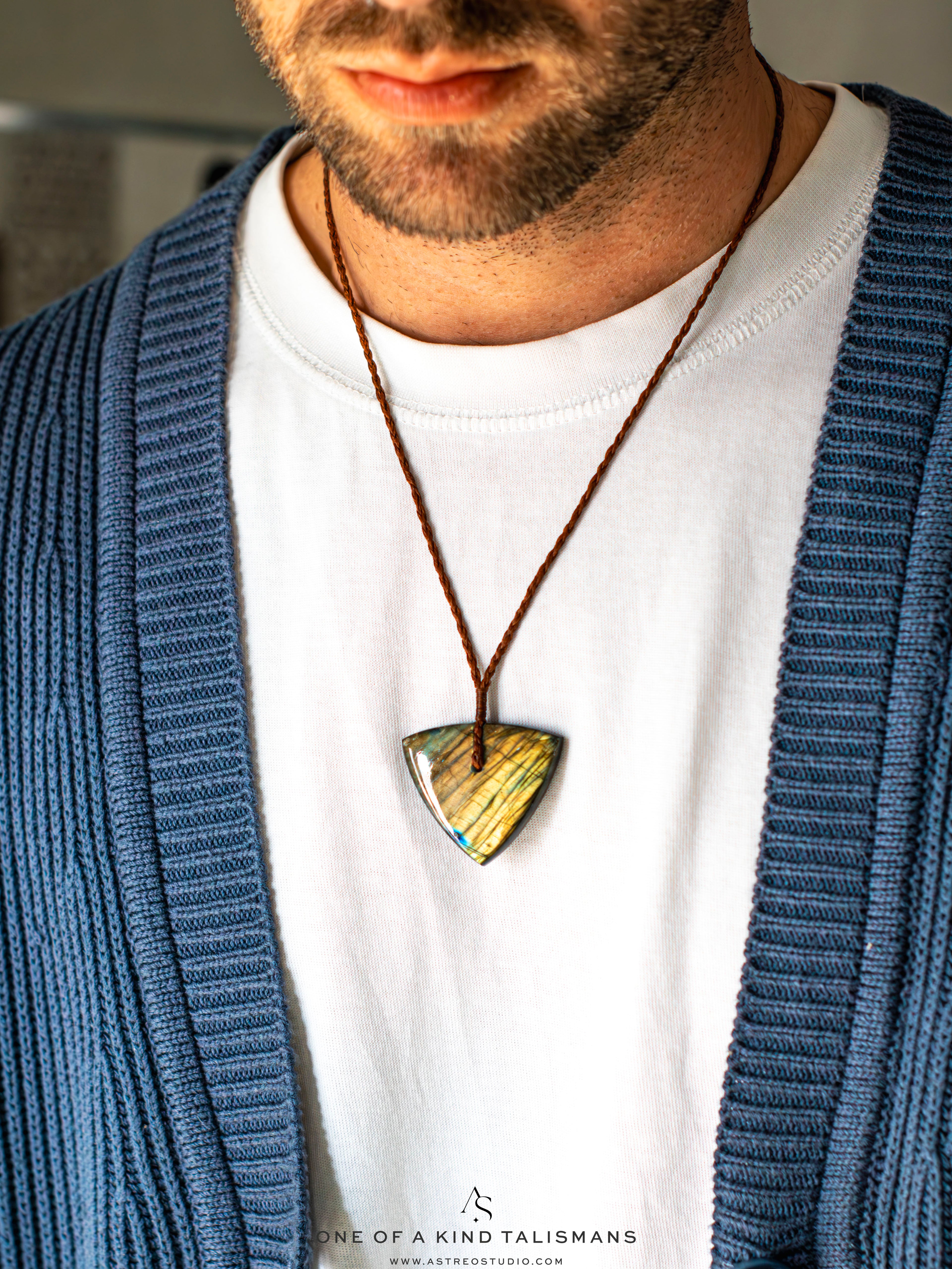 Macrame Labradorite Necklace XL 