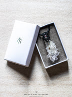 Collar Macrame Cuarzo Drusa y Lepidolita